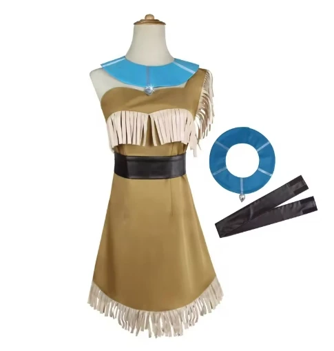 

Cosplay Avatar The Last Airbender Toph Bengfang Pocahontas Costume Kleidung Indische Prinzessin Dress Set for Women Halloween