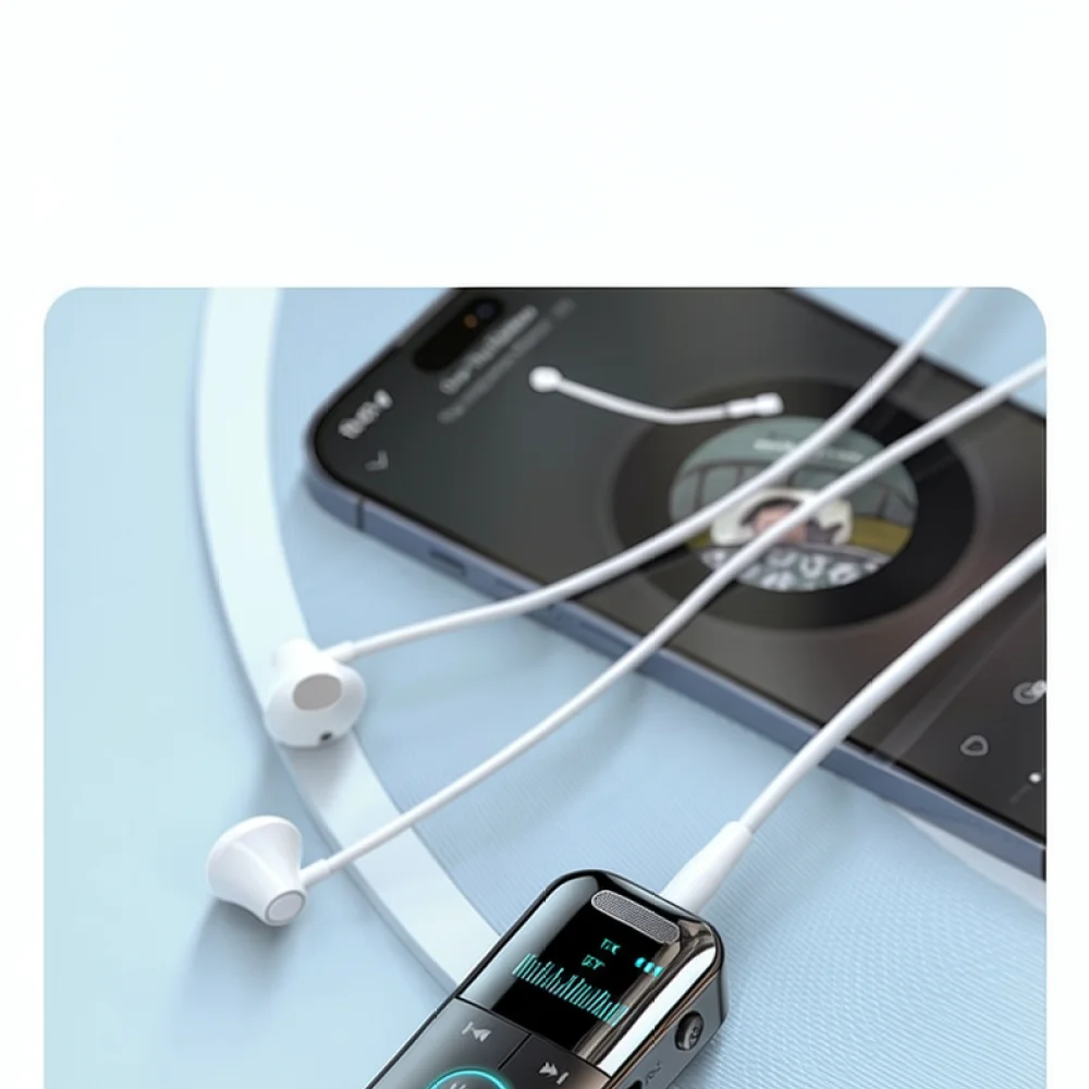 For Huizhongnuo Bluetooth 5 4 Audio Adapter 2 In 1 Transmitter Receiver Wireless Dongle With Display For Car Aux Sound System