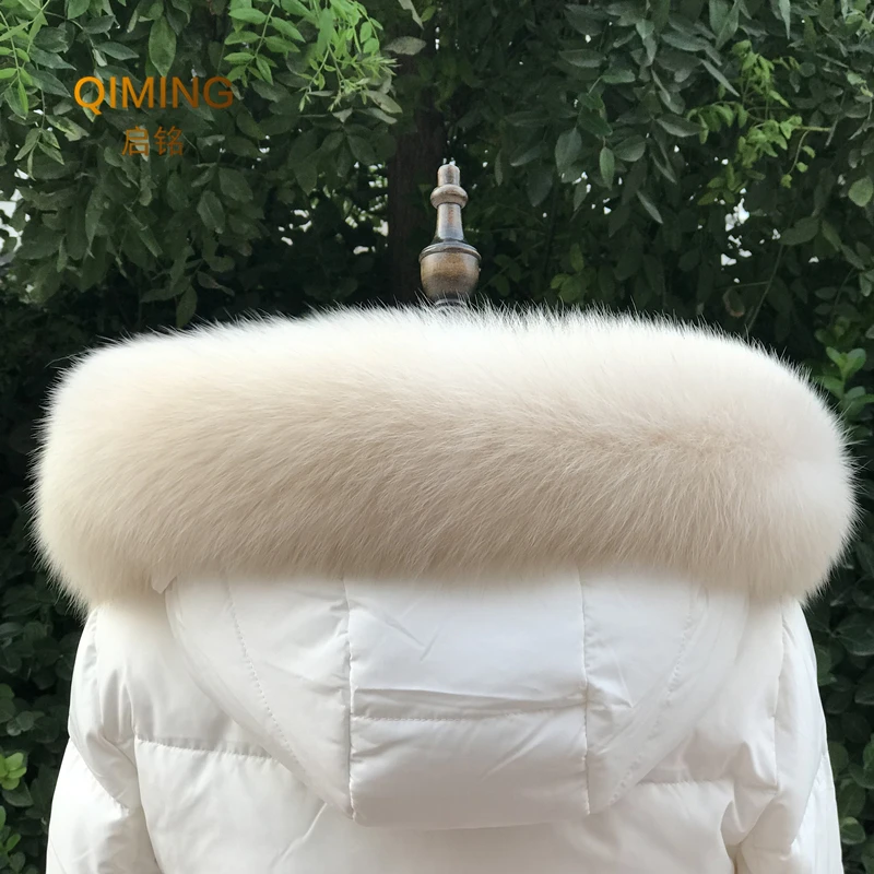 Winter Women Real Fox Fur Collar Scarf Coat Fur Collar Luxury Fur Scarves Genuine Warm Neck Warmers Shawl Scarfs for Ladies