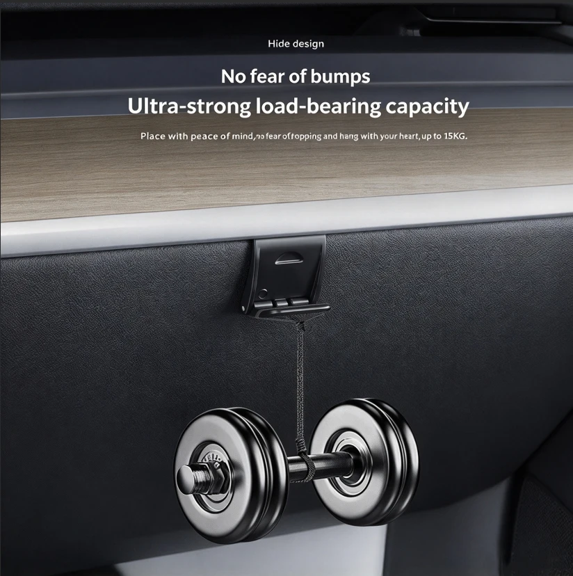 For Tesla Model Y Juniper Accessories 2026 Co-pilot Glove Box Hidden Hook Model 3 YL Highland 2025 Trash Drink Bag Umbrella Hang