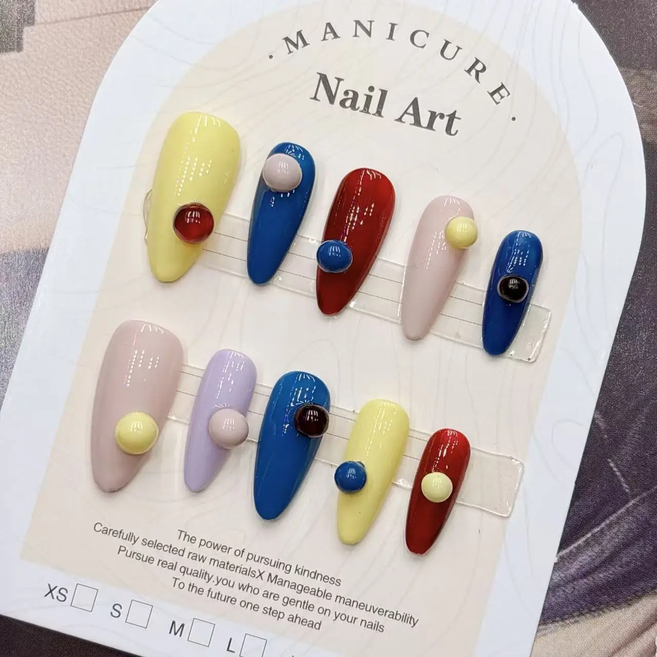 ملون ملون بارد وأنيق قسط الراقية اضغط على الأظافر، أشكال مربعة قصيرة واللوز، بالجملة، صناعة يدوية #2