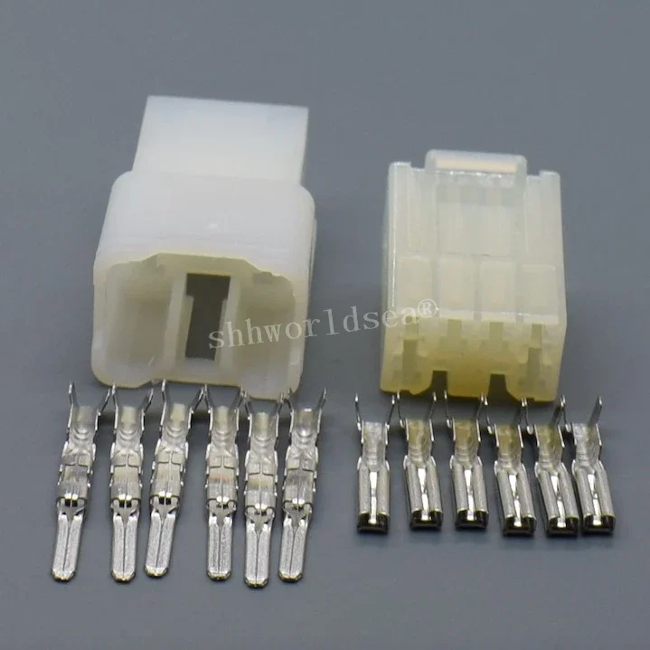 worldgolden 6 Pin Way Auto 2.3(090) Male Female Connector Audio Modified Wiring Socket Plug For Toyota Car 7122-1360 7123-1360