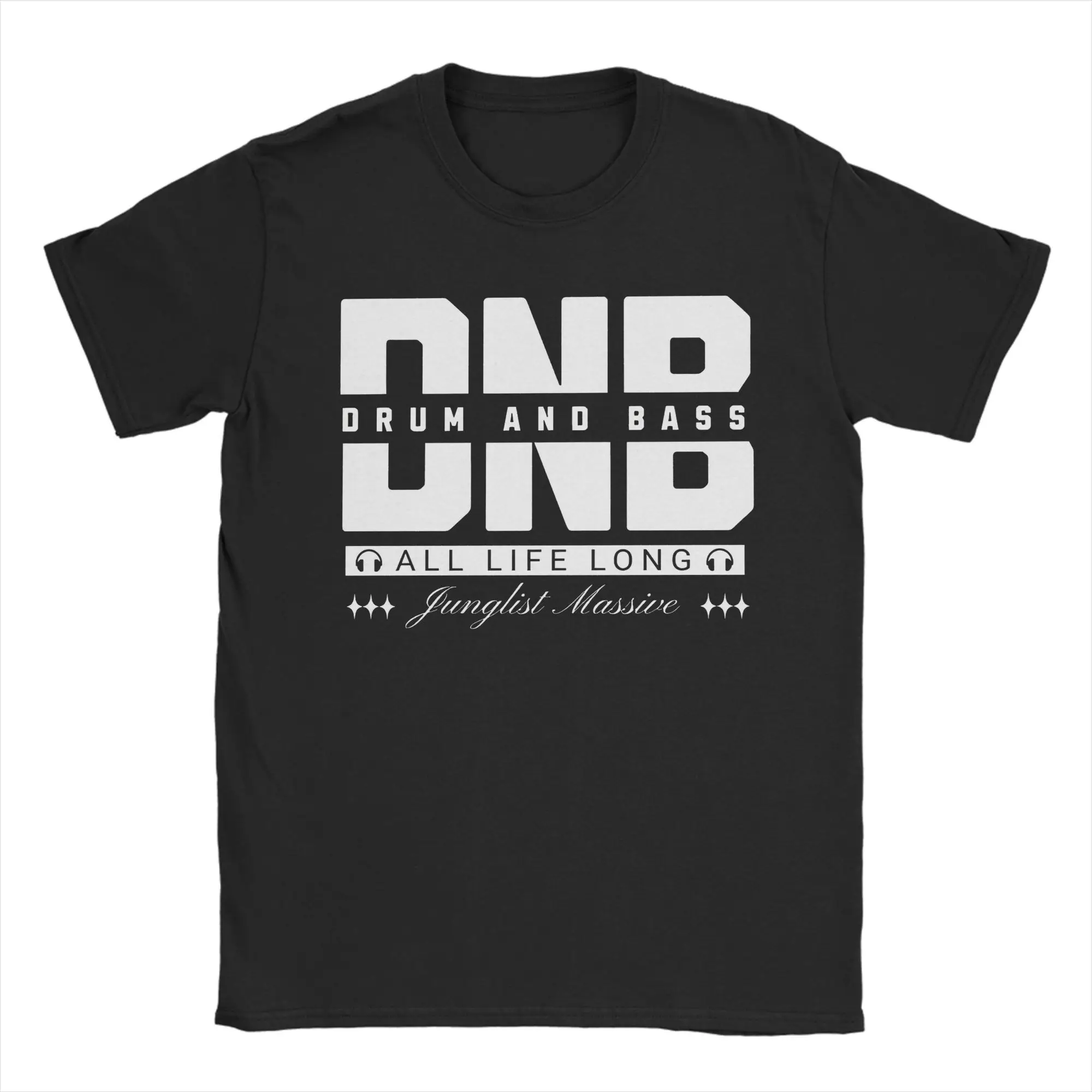 Casual DNB Drum And Bass T Shirt Men's O-neck Short Sleeve Tops  Cotton Summer Tops Shirts