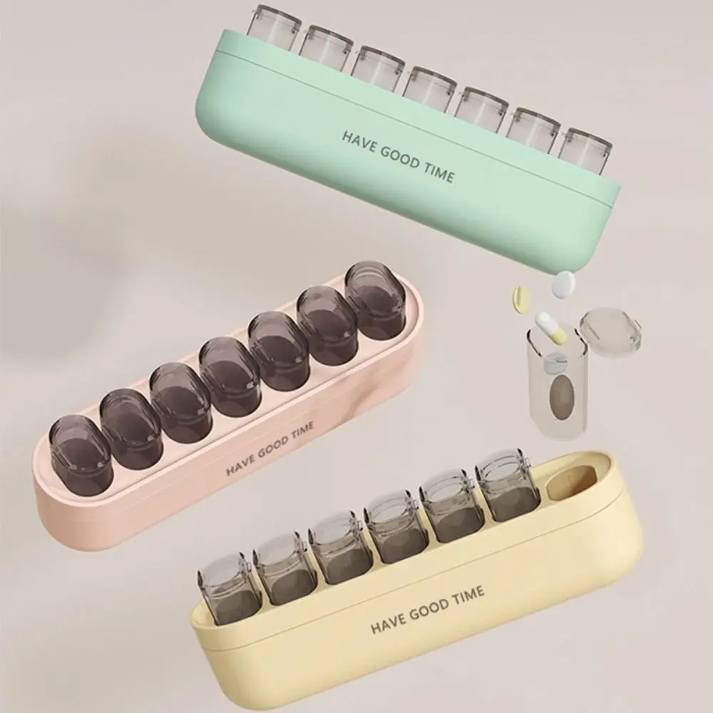 

Mini Large Capacity Seven-Day Pill Boxes Waterproof Multifunction Pill Storage Box Durable Detachable Pill Case Travel