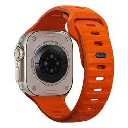 Strap For Apple Watch Band 49mm 44mm 45mm 41mm 40mm 42mm 38mm Soft Silicone sport Bracelet iwatch Serise 8 7 SE 6 5 3 Ultra 49mm