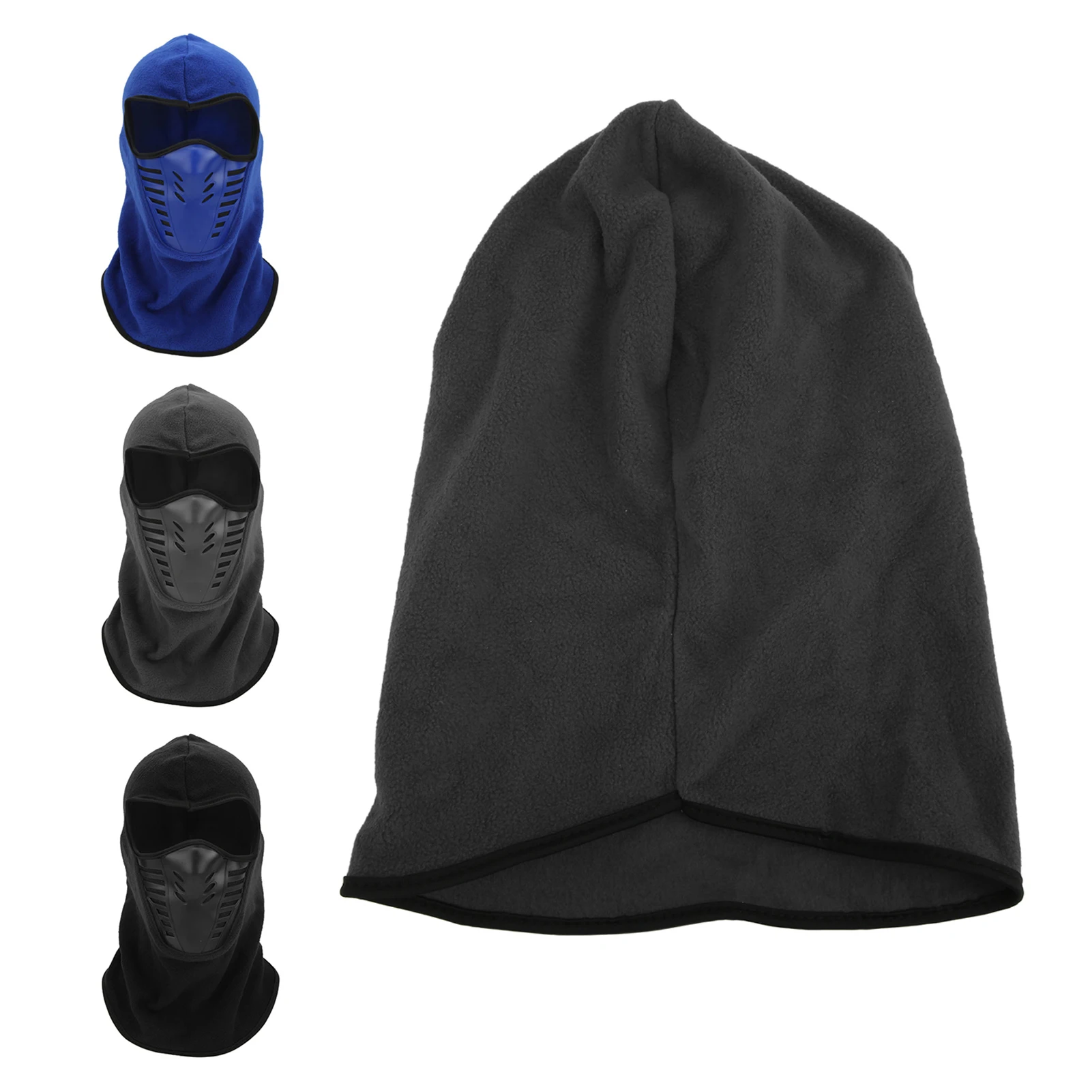 

Full Face Cover with Breathable Mesh Silicone Panel Winter Fleece Neck Warmer for Riding Winter Neck Warmer Windproof Face Cover