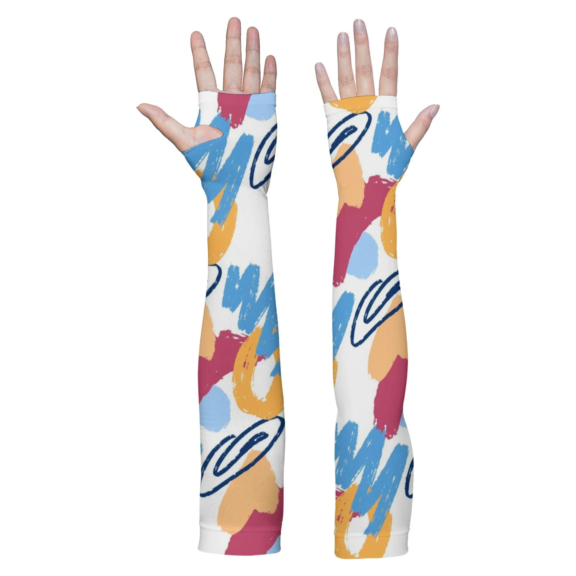 

Fashion Abstract Graffiti Arm Sleeves Unisex Breathable and Comfortable Outdoor Sports Driving Fishing Daily Sunscreen Sleeves
