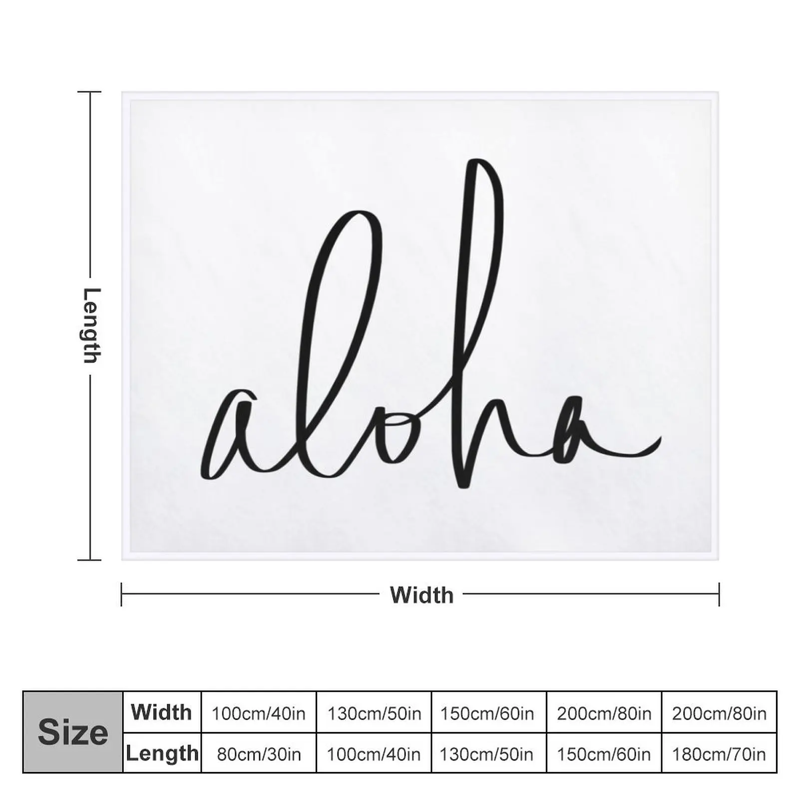 Aloha Hawaii Typography Throw Blanket Bed Blankets For Baby Blankets