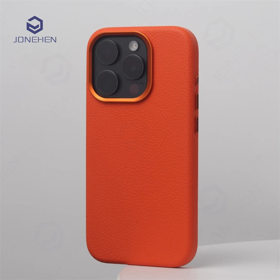

Luxury High-end Lichee Pattern Leather Case For iPhone 16 Pro 15 14 Plus 13 12 Pro Max Magnetic Wireless Shockproof Retro Cover