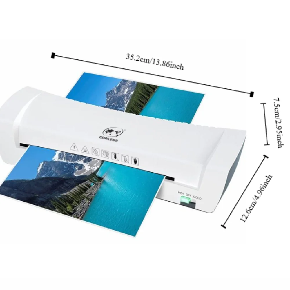 A4 Format Laminator Machine Portable Compact Mini Photo Laminating Machine Efficient Office Document Laminating Machine