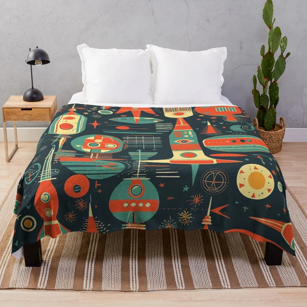 

Retro Fusion Funk Throw Blanket Modern Design Soft Blanket for Home Decor