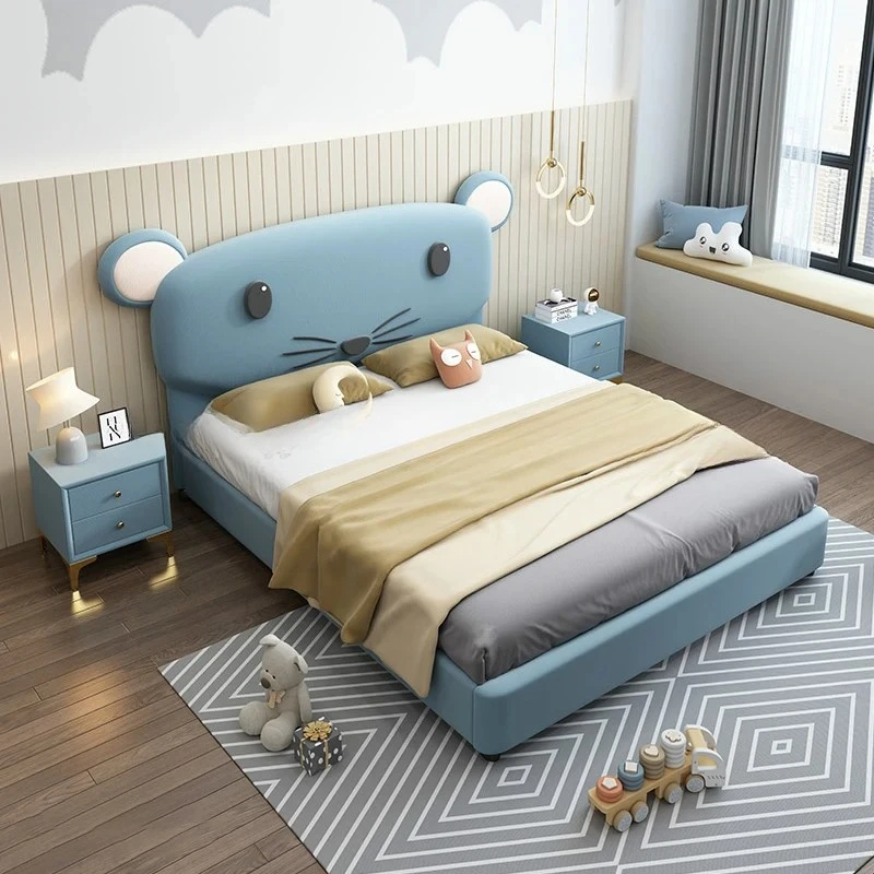 Factory Direct 2026 Boy and Girl Bedroom Children's Bed Twelve Zodiac Signs - Rat Solid Wood Bed with Storage Space - Double