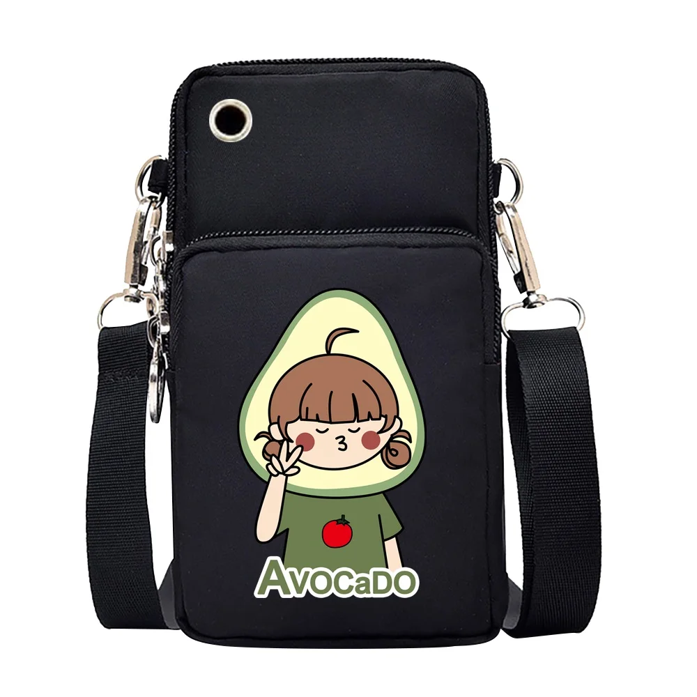 Universal Mobile Phone Bag for Samsung/iPhone/Huawei Case Wallet Outdoor Sport Arm Shoulder Bag Avocado Pattern Phone Pouch