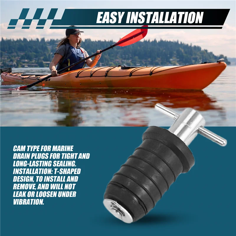 

VC-Innovative-Marine Пробка для слива лодки Винт с Т-образной ручкой Регулируемая резиновая сливная пробка для палубы