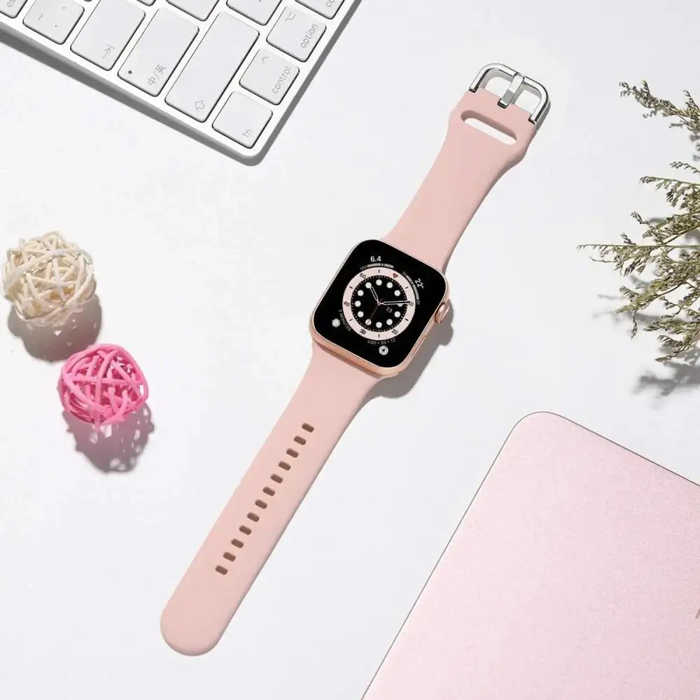 حزام سيليكون لسلسلة ساعات أبل 10 46 مللي متر 44 مللي متر 45 مللي متر الترا 2 49 مللي متر 40 مللي متر 41 مللي متر 42 مللي متر الرياضة حزام الساعات iWatch 9 8 7 6 5 SE 4