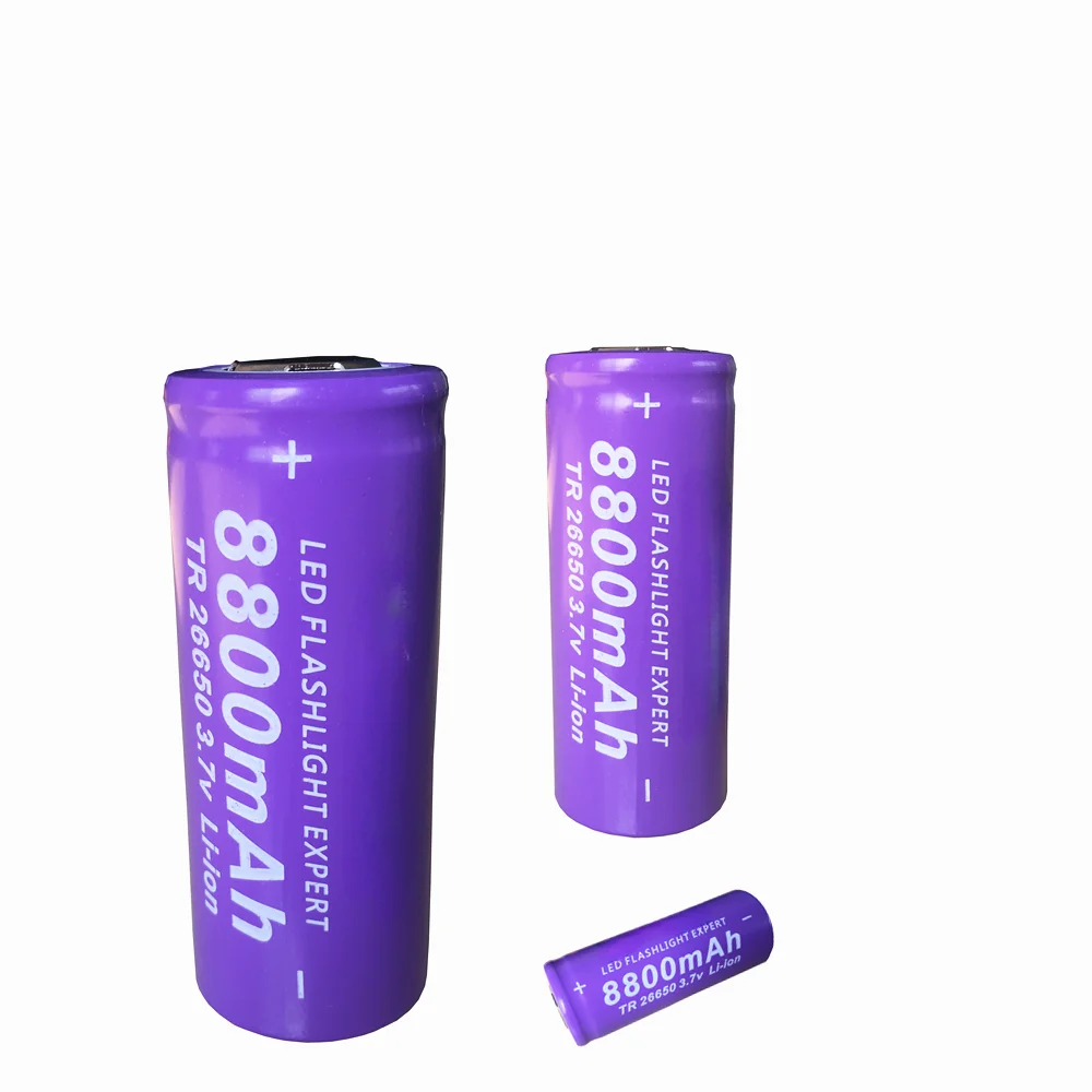 Akumulator litowo-jonowy do latarki LED Latarka 3,7 V 26650 Akumulator 8800 mAh