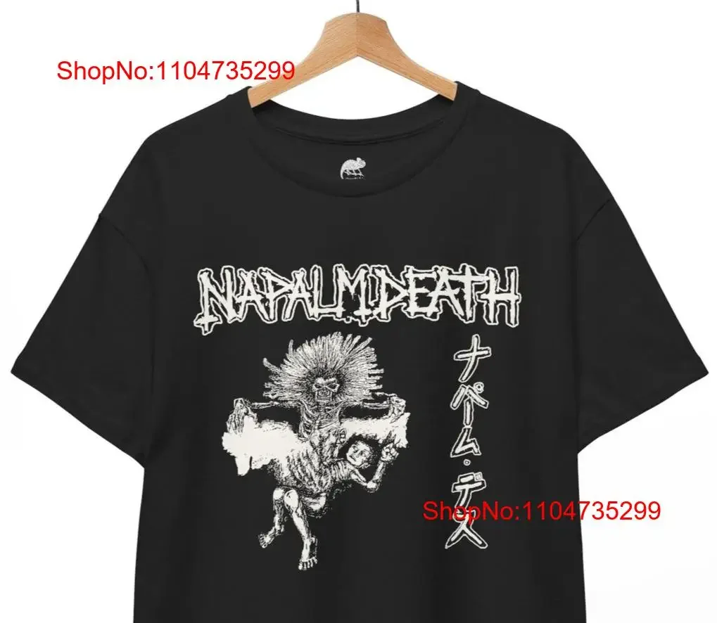 

napalm death T Shirt split vintage Washed streetwear Top For Everyday Wear Casual Stylish Comfortable Slightly Breathable