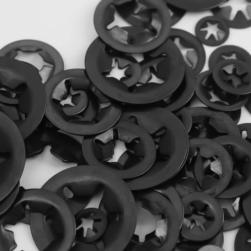 زهر البرقوق على شكل جوانات الأسنان الداخلية ستار قفل غسالة الخارجية الاحتفاظ حلقة غسالة مجموعة متنوعة M3 M4 M5 M6 M8 M10 M12 #5