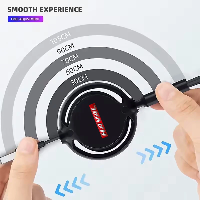 For Haval H6 2022 Jolion H9 F7X F7 Dargo H1 H2S M6 H3 H4 H5 H7 H Car 3 In 1 Retractable Micro Data Wire USB Type C Fast Charging