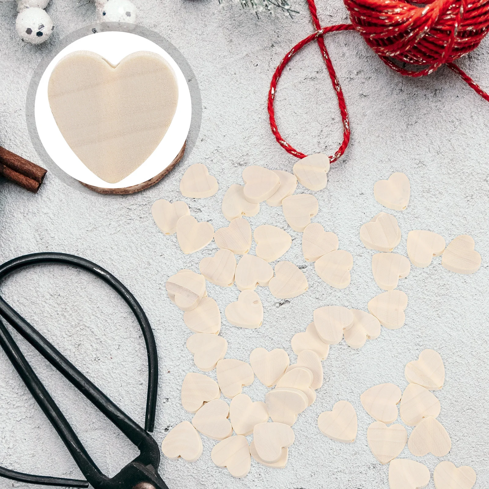 

100pcs Wood For Jewelry Making Heart Shape Diy Craft Spacer Beads Valentine Gift Loose Beads For Bracelet Necklace Projects