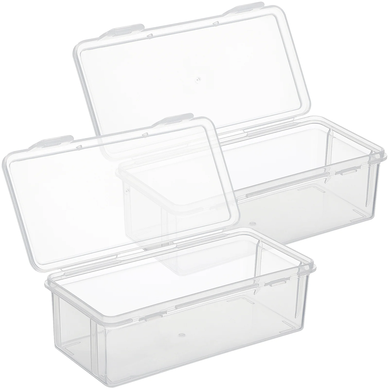 

2 Pcs Sandwich Bread Storage Box Display Cabinet Refrigerator Organizer Pp Container