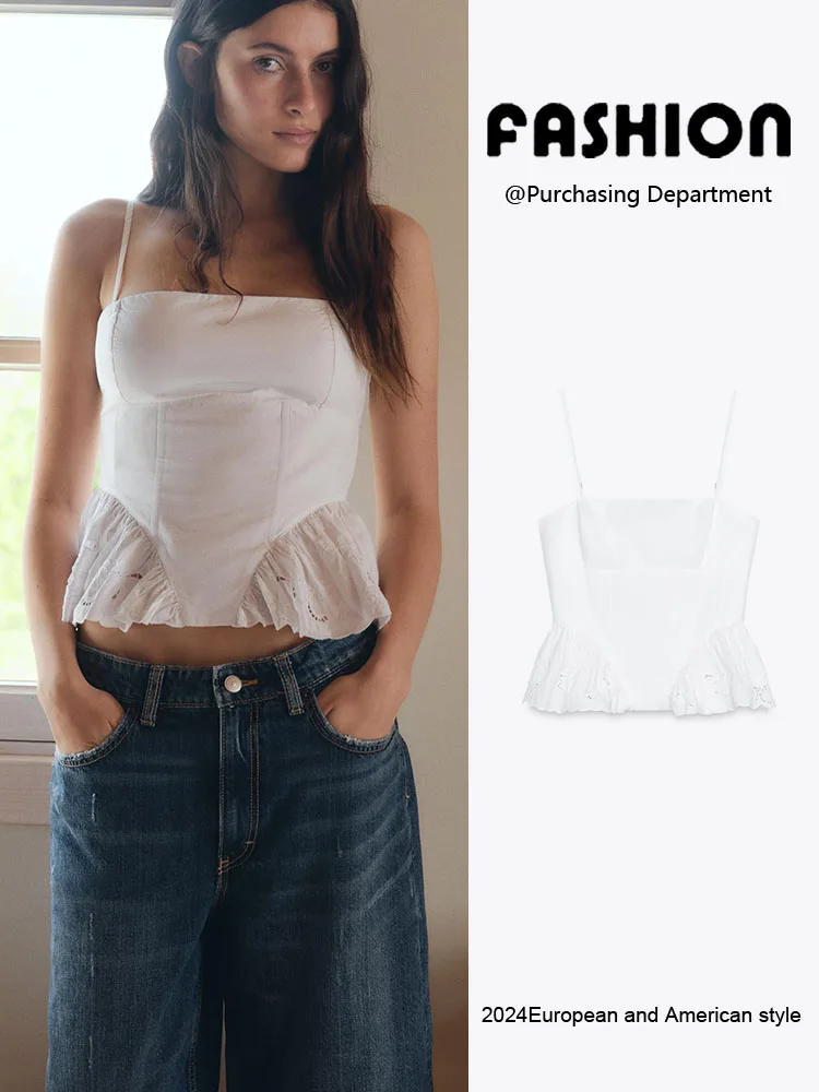 

Сексуальный облегающий шелковый топ Che Sle без рукавов, новый женский модный летний костюм 2025, ZA2025, сценический костюм, этническая одежда