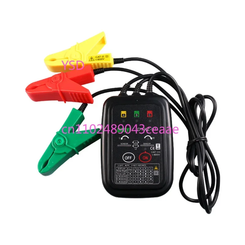 

Phase Sequence Tester (Non-Contact Phase Sequence Meter, Three-Phase Motor Rotation Direction Detector)