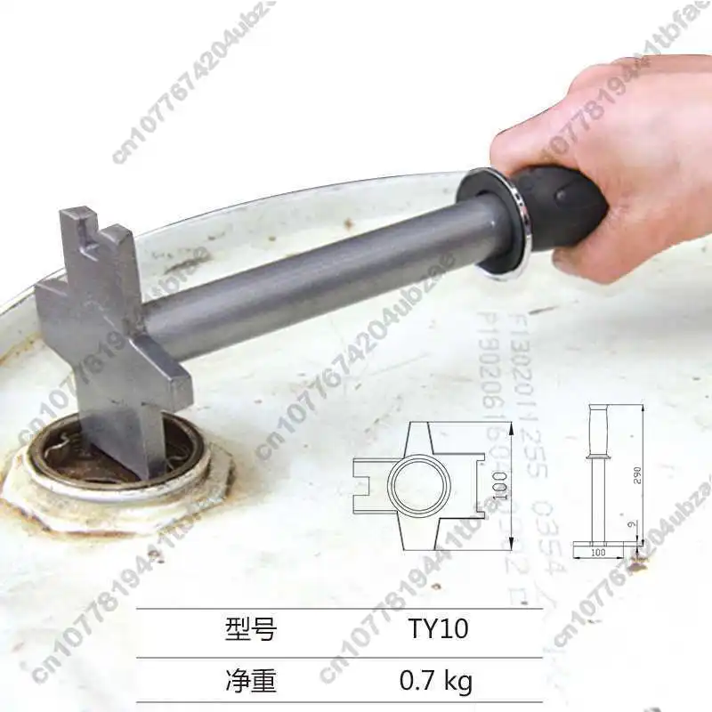 

55 Gallon Oil Drum Lid Opener 200L Plastic Oil Drum Lid Manual Universal Oil Tank Opener Opening Wrench Barrel Opening Tool