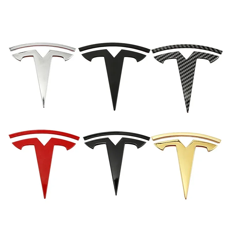 Metal Car Front Hood Cover Emblem Sticker for Tesla Model 3 Mode Y Auto Rear Trunk Badge Decal Exterior Accessories