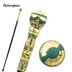 Golden Green Luxury Round Handle Fashion Walking Stick for Party Decorative Walking Cane Elegant Crosier Knob Walking Stick 93cm