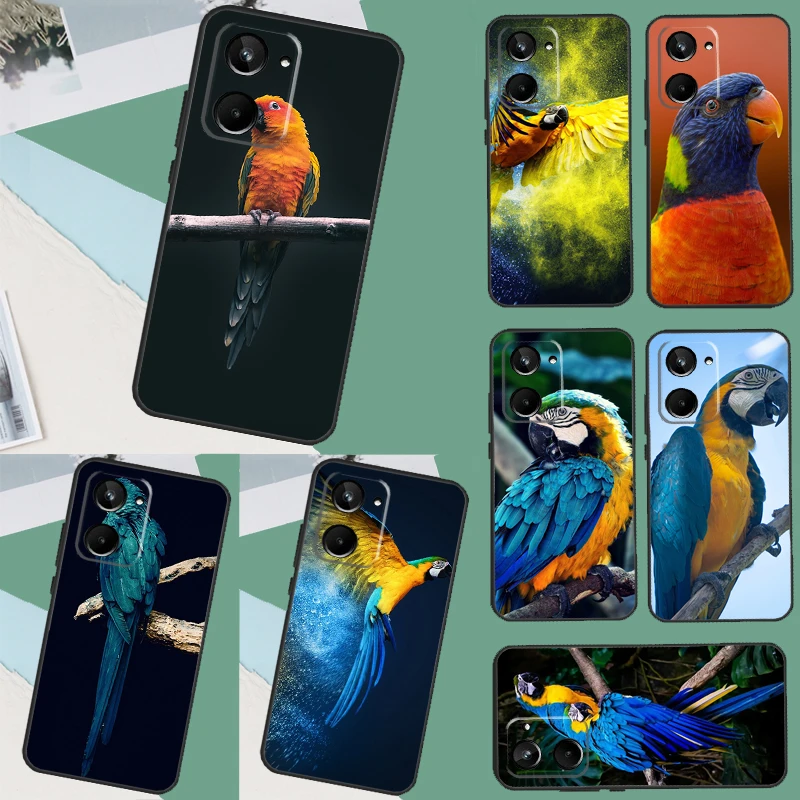 Parrot Bird Case For Realme GT Neo 5 3 T 2 T 8 9 10 11 Pro Plus C15 C25s C21Y C30 C31 C33 C35 C53 C55