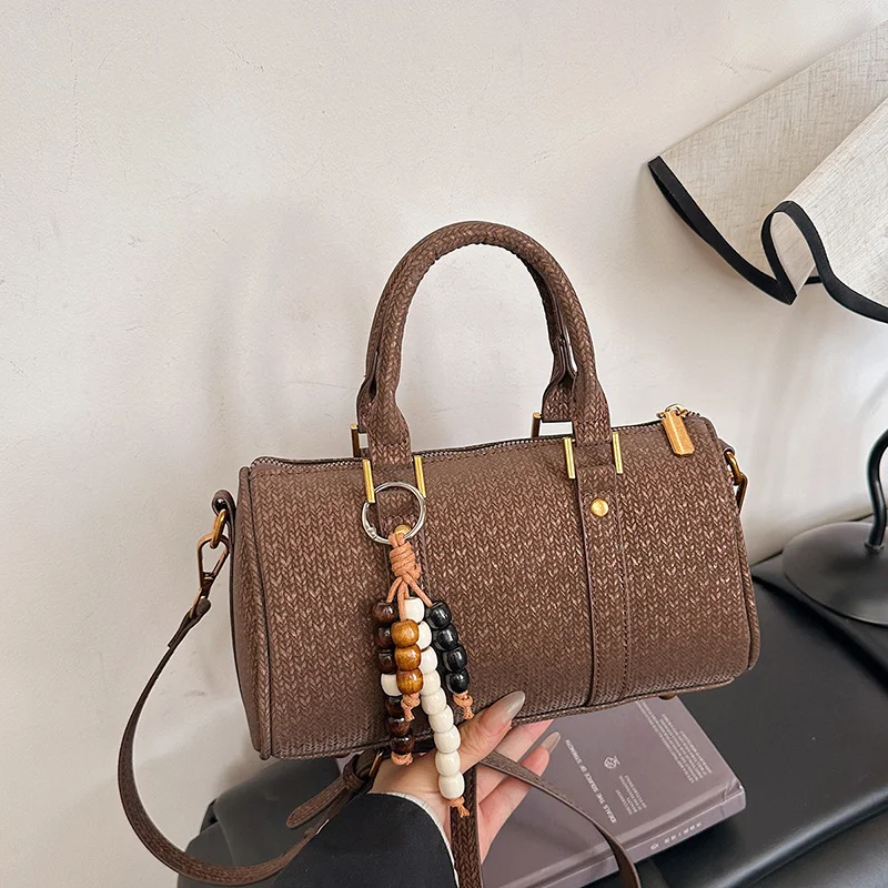 

2026 Genuine Leather Tote Bag Large Capacity Vintage Convertible Top Handle Crossbody Shoulder Bag