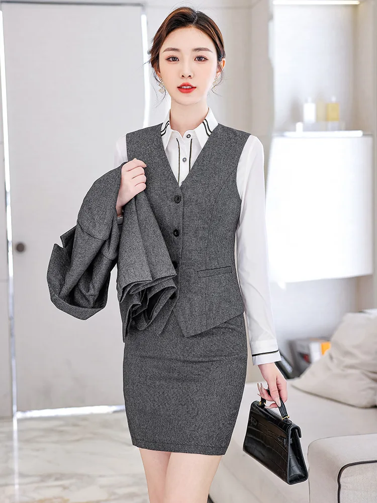 Formal Uniform Designs Pantsuits Ladies Office Professional for Women Business Work Wear Autumn Winter Blazers Outfits Set