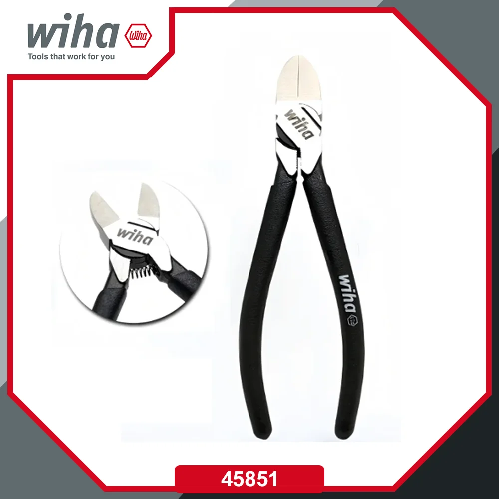

Wiha 45851 6.5 Inch Professional Diagonal Cutters Comfort Grip Wire Cutting Pliers Black Forest