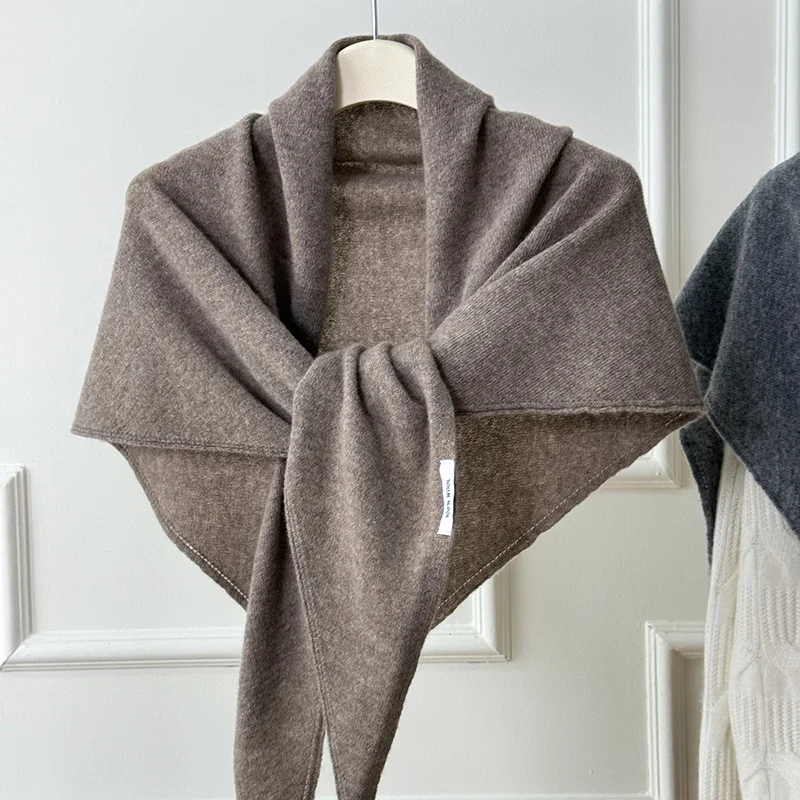 

Spring Fall New 100% Merino Wool Cardigan For Women Soft Pure Wool Knitwear Shawl Scarf Female Korean Popular Sweater Grace Tops