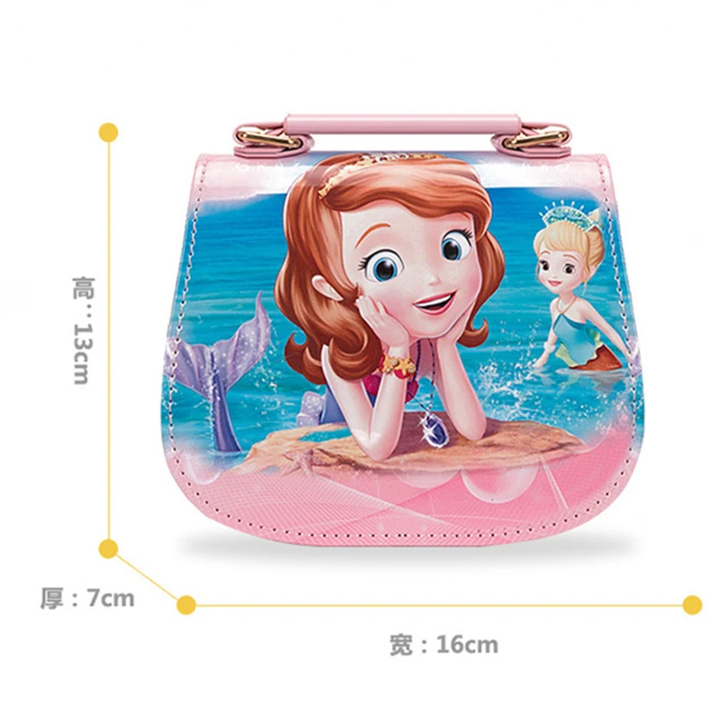 حقيبة كتف من البولي يوريثين مجمدة من ديزني للفتيات ، آنا ، إلسا ، صوفيا ، أميرة ، كرتون ، حقائب كروس بودي ، محفظة عملات معدنية ، حقيبة يد ، فتيات رضع ، هدايا لطيفة #6