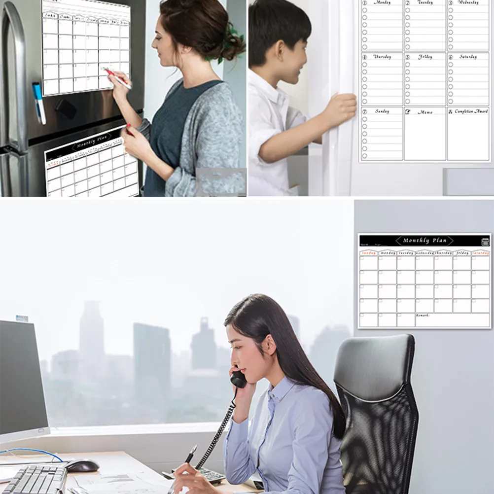 

Magnetic Calendar Stickers Refrigerator Unique Monthly Schedule Label 30x42cm Creative Magnetic Calendar Tab Stickers