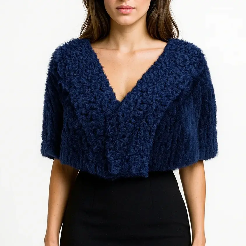 Women Real Knit Rex Rabbit Fur Cape With Real Lamb Fur for Evening Dress Shawls Wraps Shrug  Cape 250491