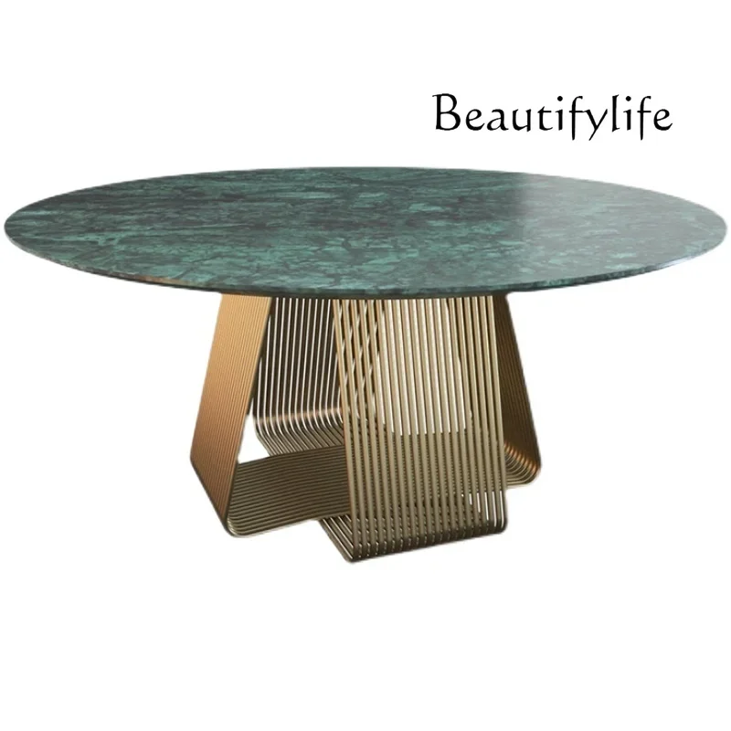 

Nordic Style Marble Household Minimalist round Dining Table