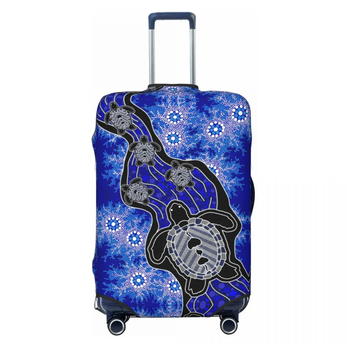 

Custom Baby Sea Turtles Luggage Cover Fashion Australian Aboriginal Art Suitcase Protector Covers Suit For 18-32 inch