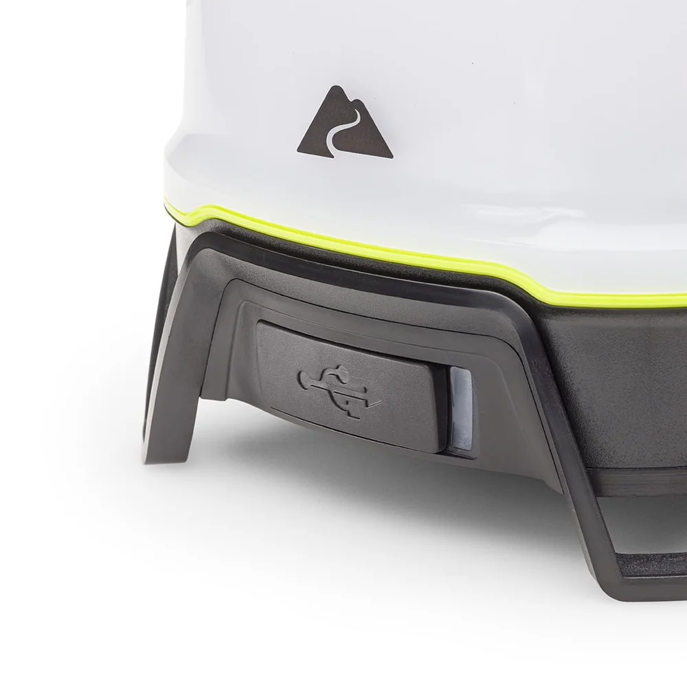 Lentera LED Isi Ulang 2000 Lumen dengan Bantalan Pengisi Daya Nirkabel Qi Baterai USB-C 3 Mode Lampu Tahan Air Berkemah Luar Ruangan