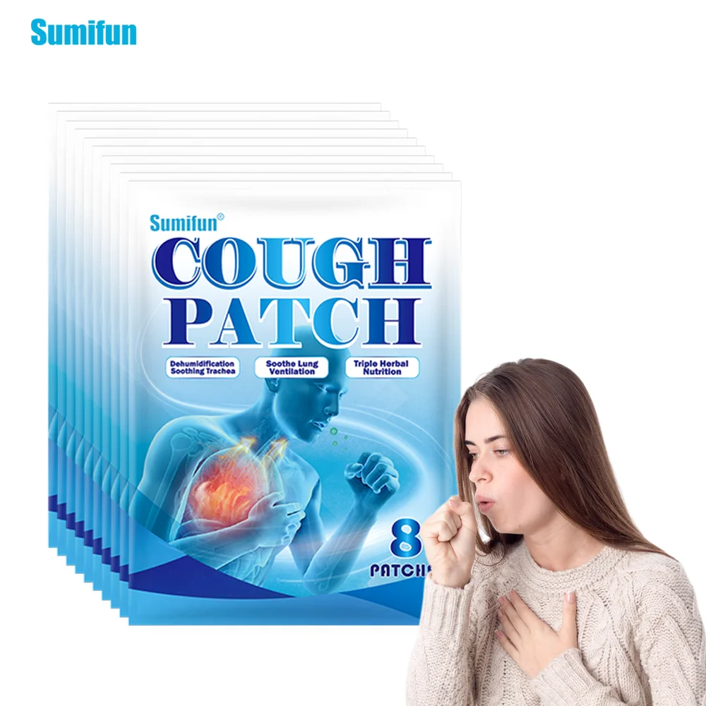 

8/40/80Pcs Sumifun Cough Patches Asthma Cold Pneumonia Anti-Inflammatory Health Care Plaster Relieve Sore Throat Itching Sticker