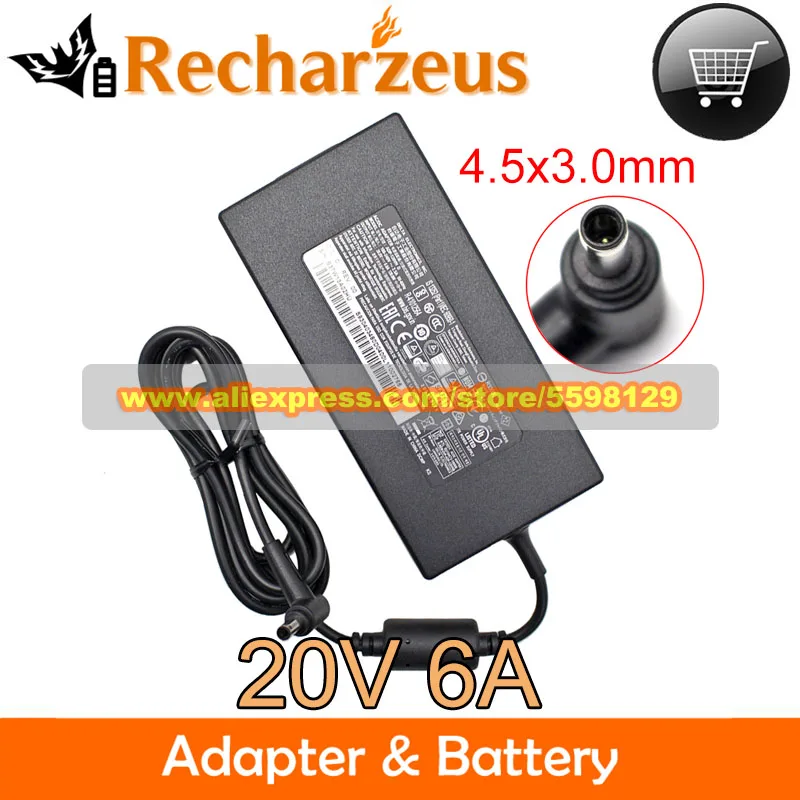 

Original ADP-120VH D AC Adapter 20V 6A 120W A17-120P2A Charger for MSI GF63 THIN 10SC MS-16R5 10SC-017XES 10SC-005FR 10SC-073MY