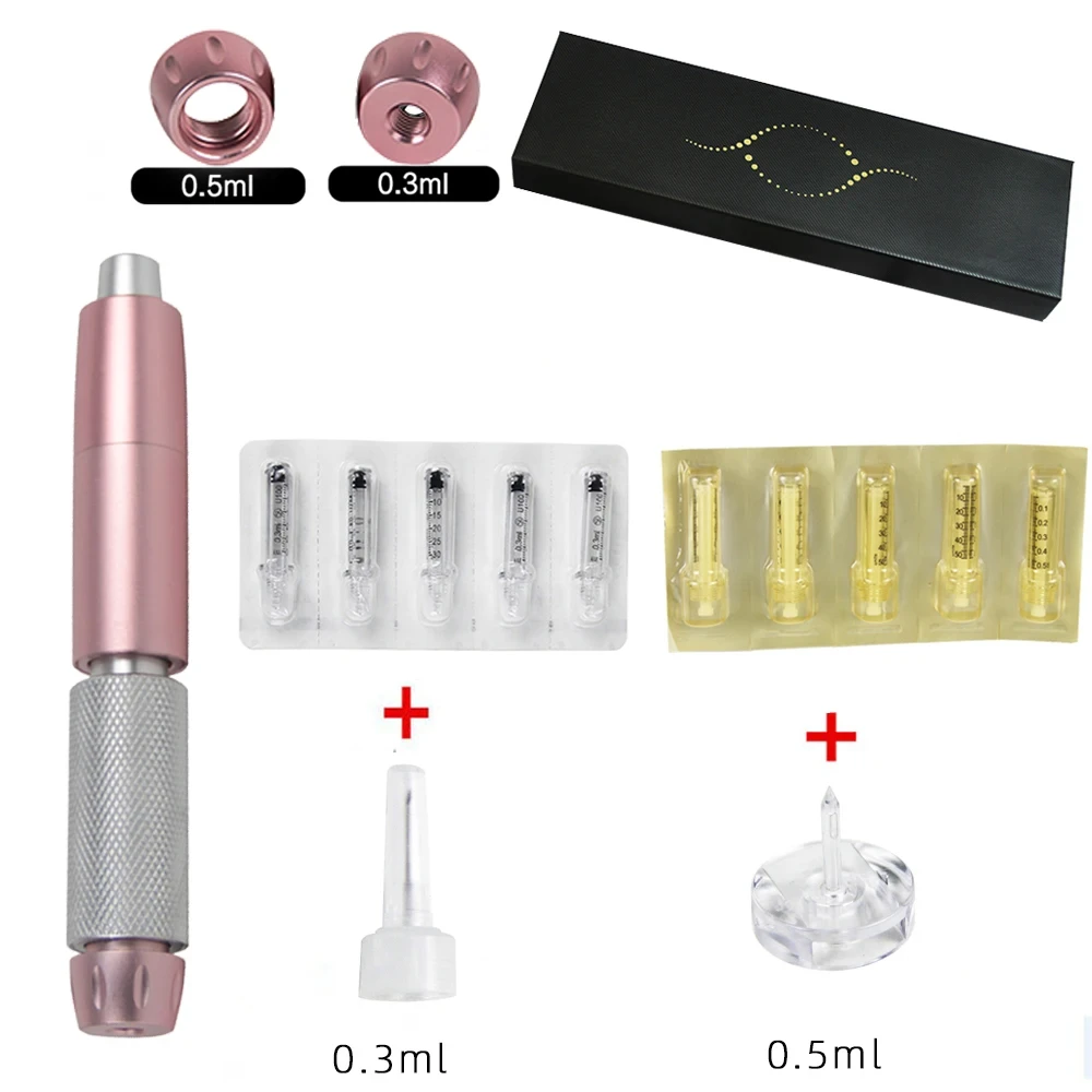 

Pink Hyaluronique Pen Hyaluronic Acid Pen Needle Free Injection Gun for Anti-wrinkle Skin Rejuvenation Lips Lifting Lip Atomizer