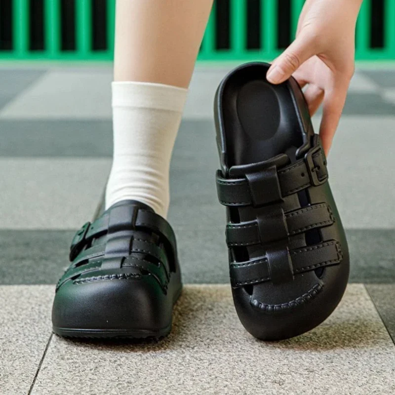

Woman Slippers Breathable Slides Platform Shoes for Women 2025 Luxury Top Designs Summer Footwear Slip-resistant Sandals On Sale