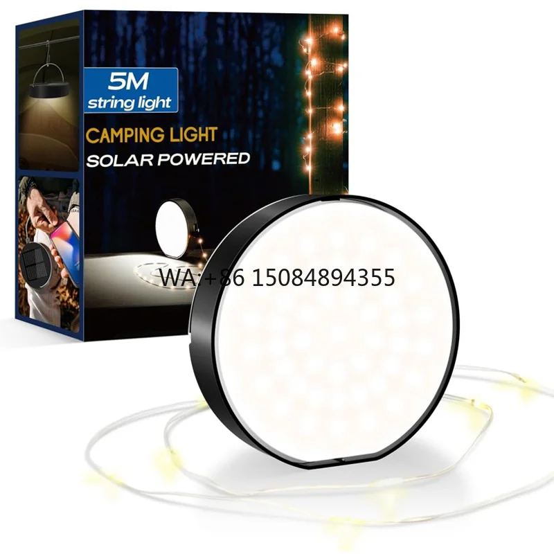 Ultra Long Solar Camping String Lights LED USB Rechargeable Solar Light Strip LED Source