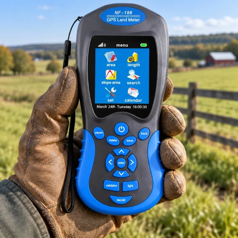 Hot Sell NOYAFA NF188 NF-198 GPS Land Area Meter, Handheld LCD Farmland Survey Tool, Auto Manual Distance & Area Measurer