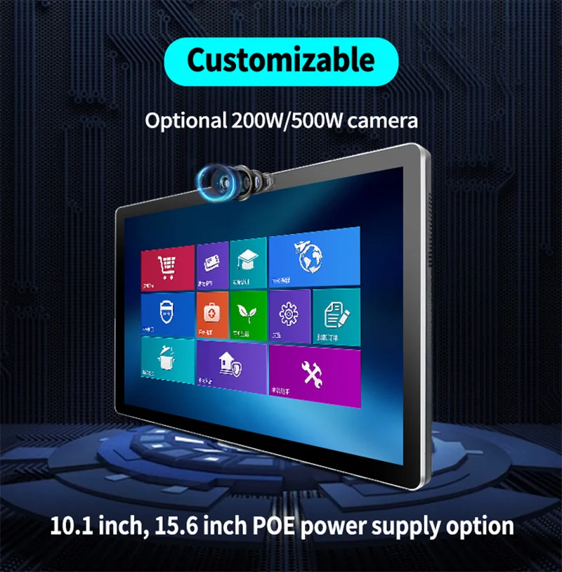 Touch screen Android industriale da 15,6 pollici per armadio con touch screen ottico