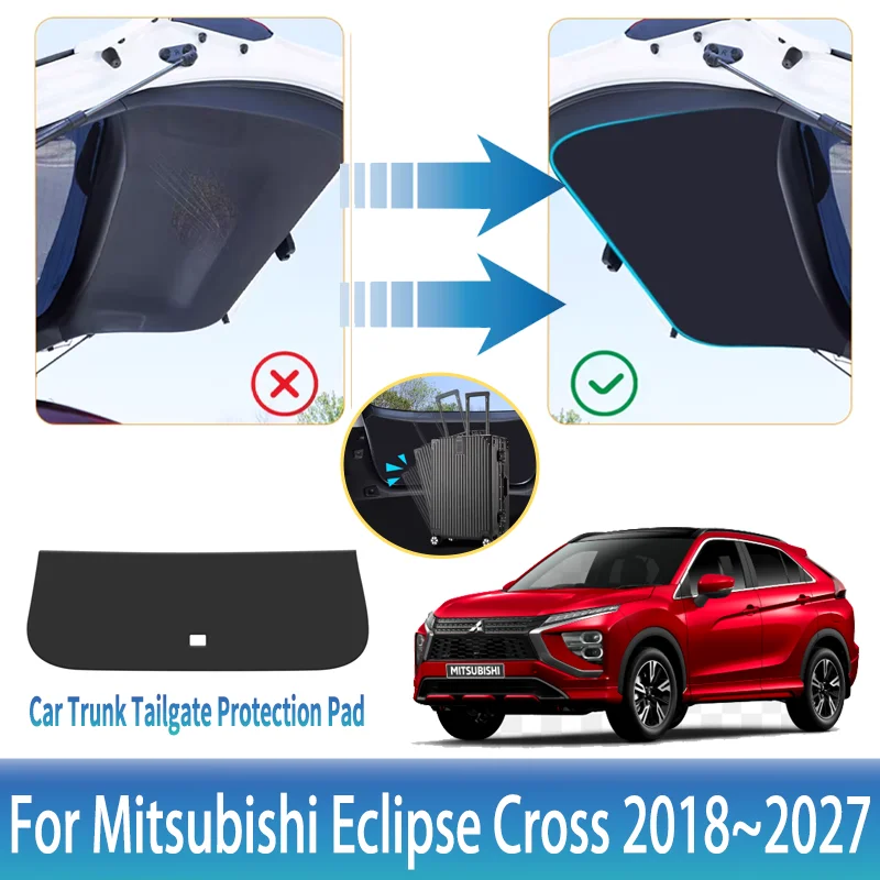 For Mitsubishi Eclipse Cross 2018~2027 2022 Car Trunk Tailgate Protection Pad Anti-dirty Waterproof Backplate Protective Mat