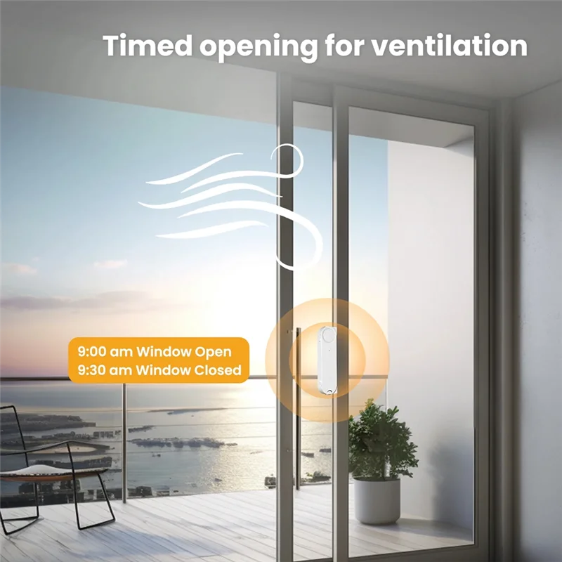 ABSE-Tuya Zigbee Smart Sliding Window Pusher Automatic Opener Closer Solar Charging App Remote Control For Alexa Google Home